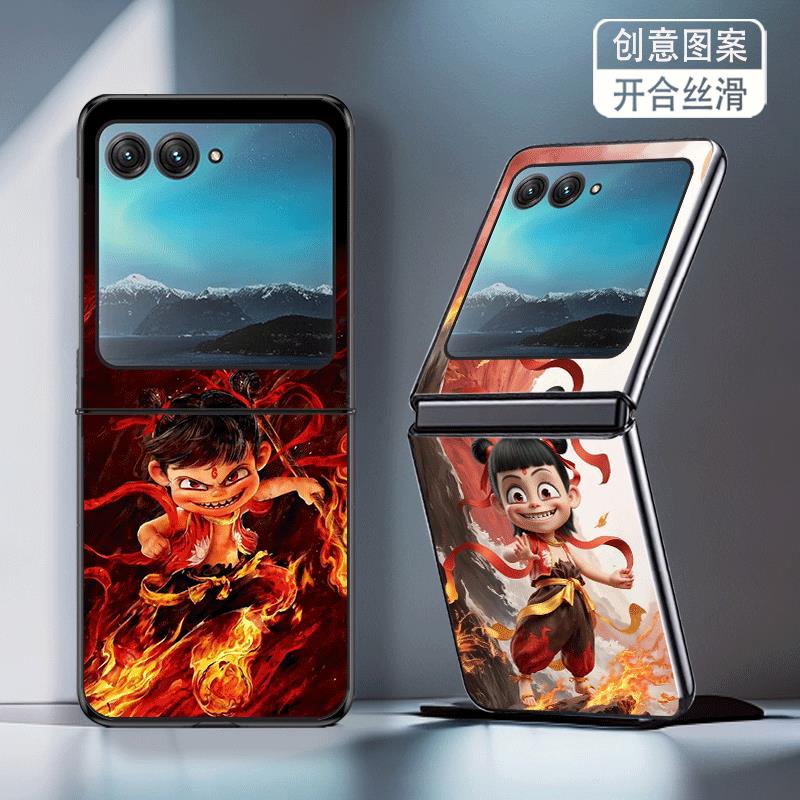 适用摩托罗拉razr50手机壳razr40折叠屏razr40ultra高级感razr50ultra防摔套哪吒魔童闹海可爱个性网红男女潮