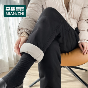 森马集团棉致直筒羽绒裤女外穿冬季2023新款东北零下40度防寒棉裤