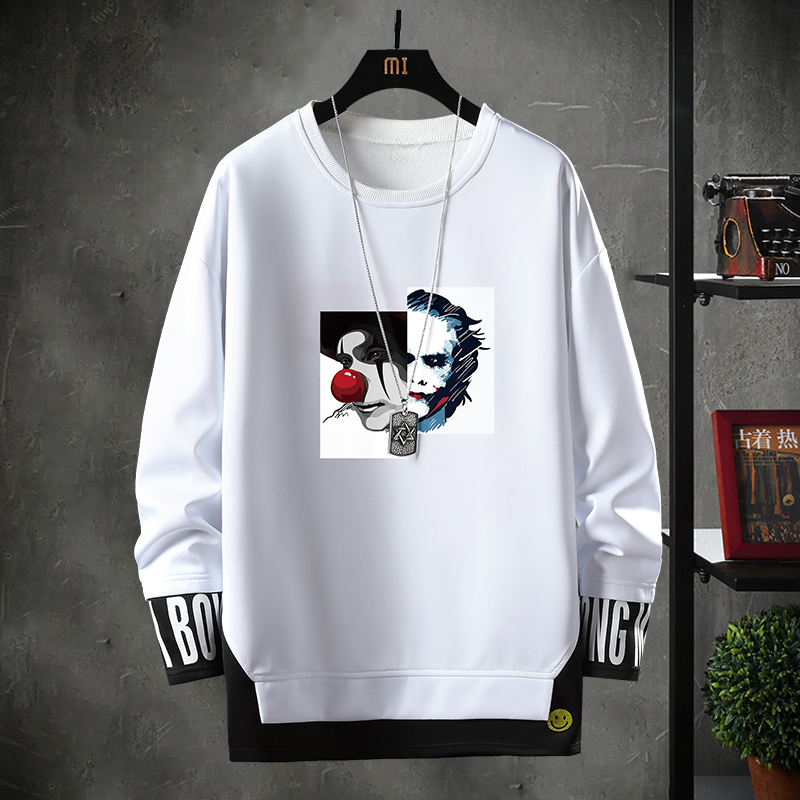 New printed sweater men's trend loose top youth student trend