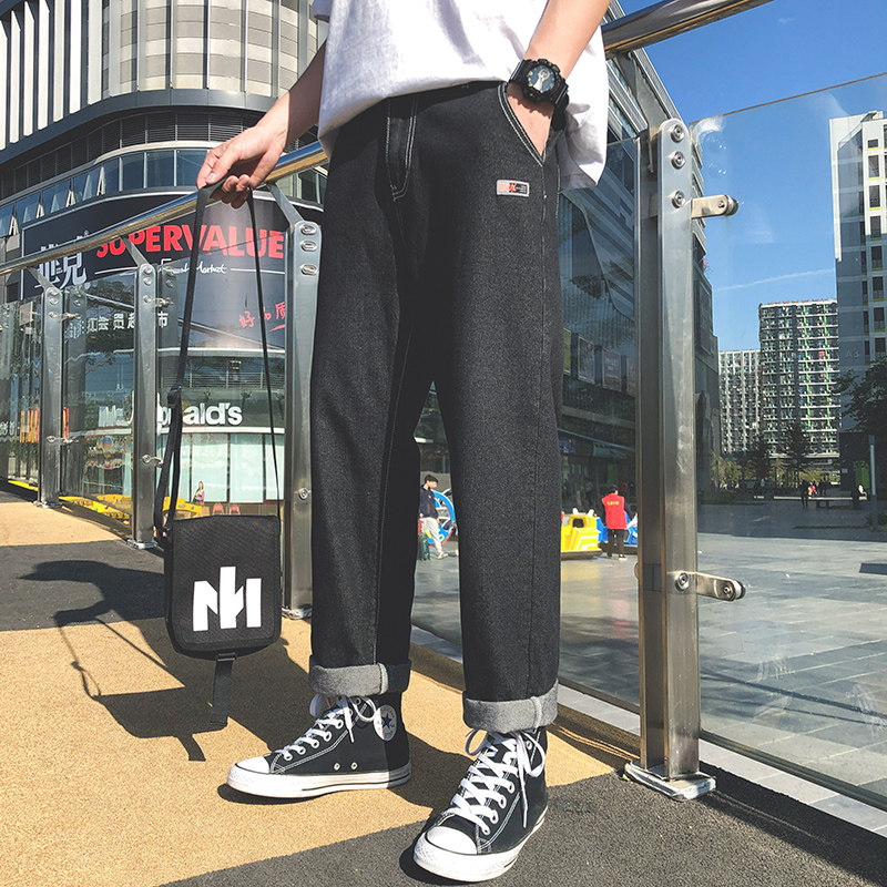 Spring new jeans men's casual Korean straight trend loose pants
