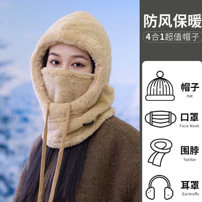 秋冬季加绒加厚护耳防风棉帽骑车