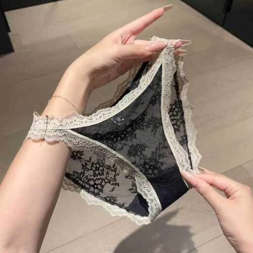 月光缠绵女士低腰纯欲蕾丝内裤档