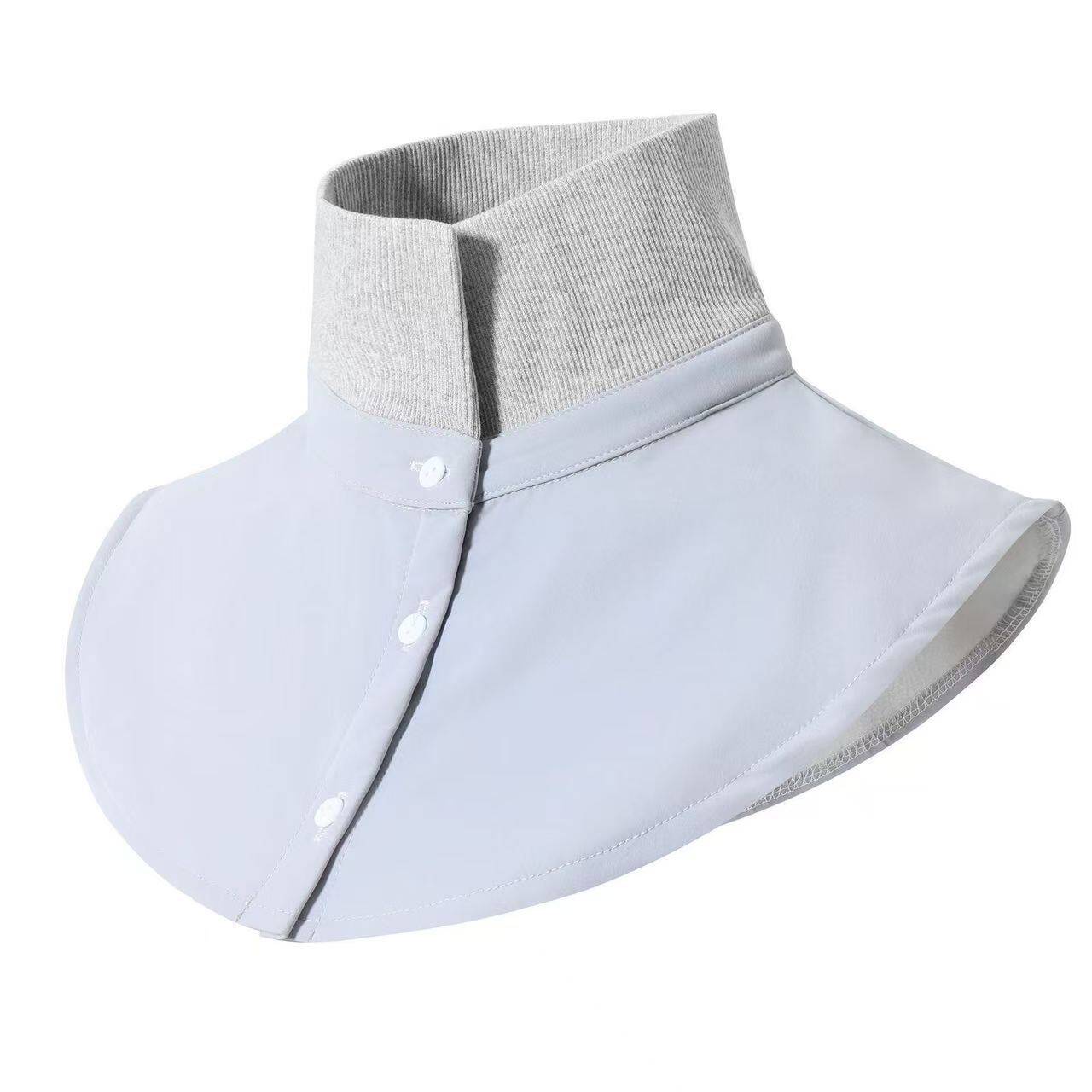 羽绒服防风内搭假领子立领护颈