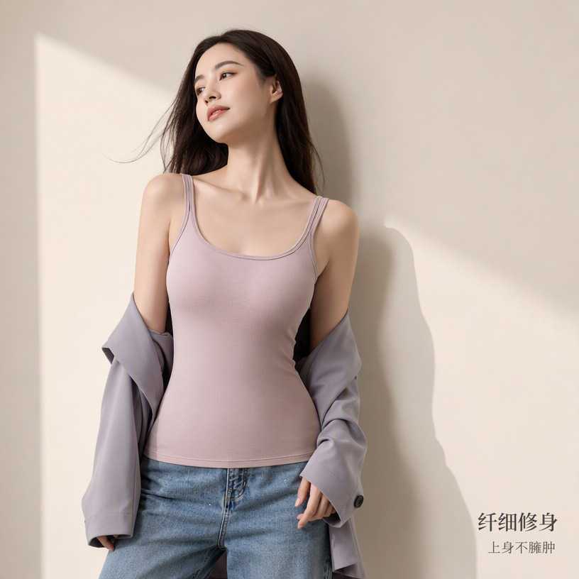吊带保暖背心女秋冬加厚款|大码