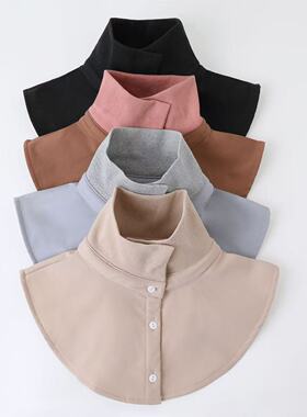 高级感羽绒服假领子防脏保暖披肩