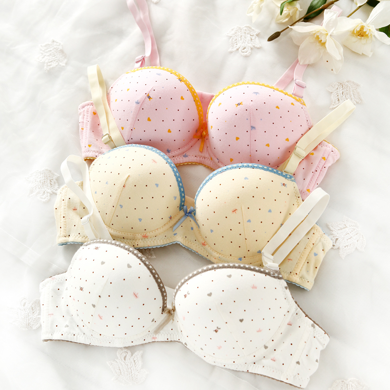 软钢圈全棉定型发育期少女文胸