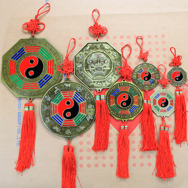 室内门口十二生肖挂件八卦镜