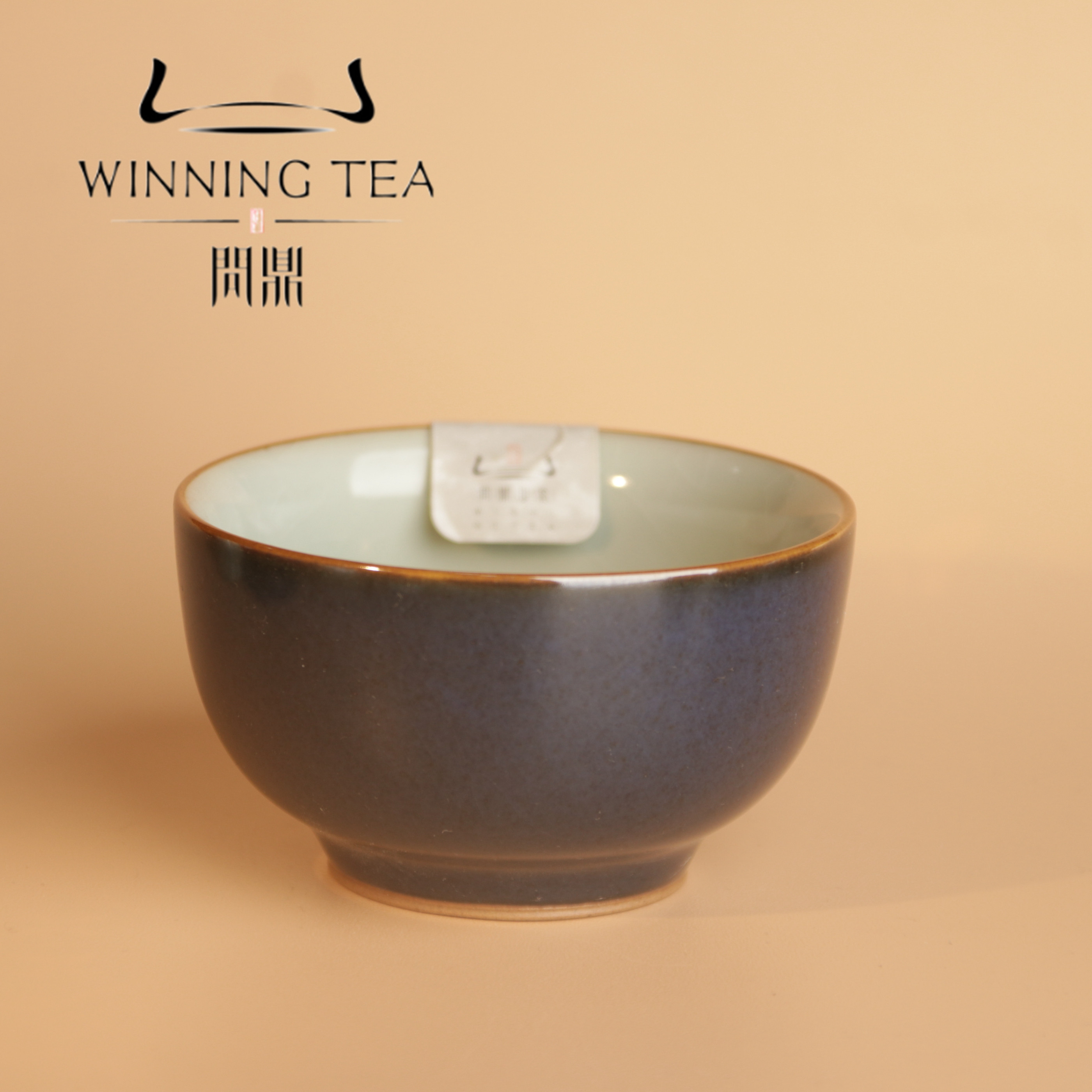 问鼎汝窑霁蓝汝窑听泉杯茶杯主人杯金字款杯子茶具