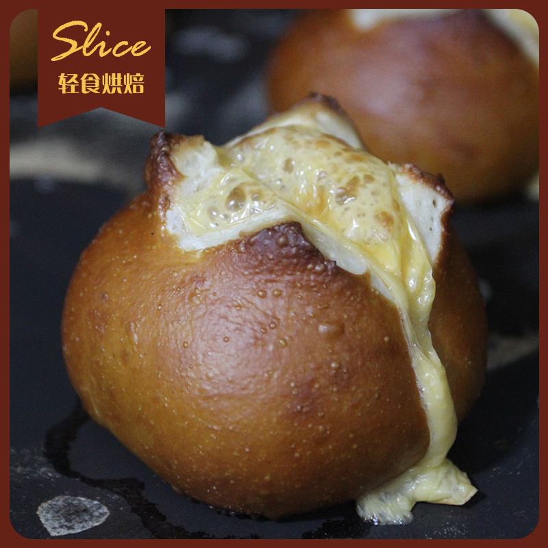 夹心碱水球面包早餐乳酪迷可饭
