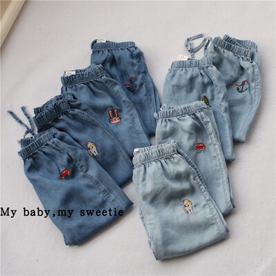 男童女童天丝裤灯笼裤九分裤单裤