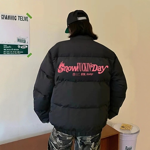 STA官方联名Snowday羽绒棉服男女美式街头立领保暖外套棉衣棉袄冬
