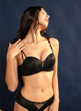 矜持女人光面无痕内衣女夏季无钢圈小胸聚拢性感美背文胸83150