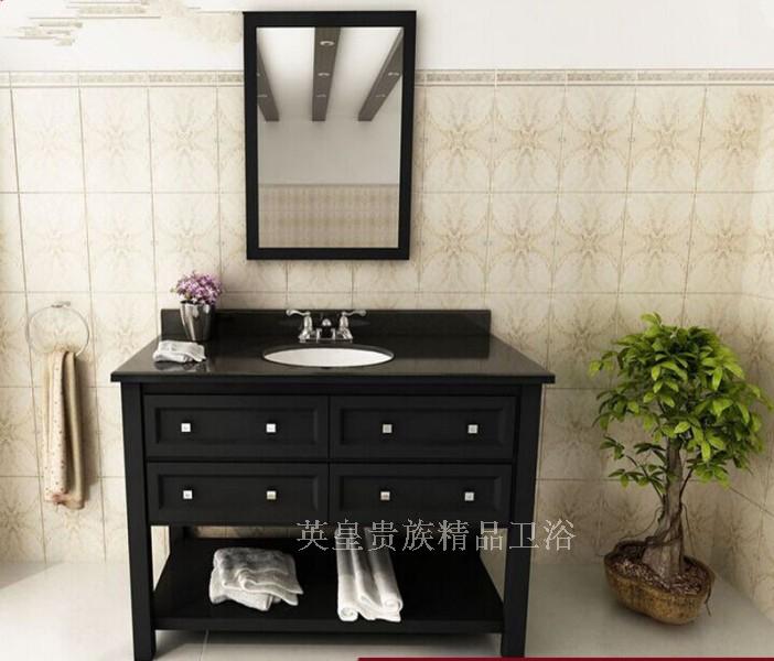 欧式风仿古组合洗手盆实木浴室柜