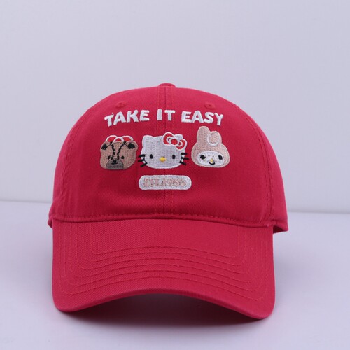 博主同款takeiteasy卡通刺绣洗水棉软顶棒球帽韩版新款遮阳帽四季