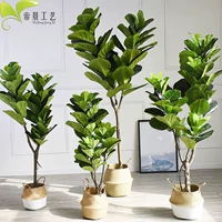 Nordic High -Simulation Bonsai Plant Plant Artificial Floweant Piano Leaf Banyan с декоративной кустарником приземления INS