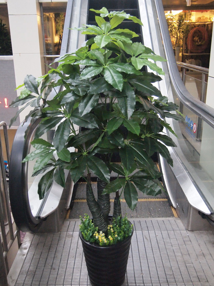 包邮仿真树盆景高仿盘龙多叶发财树大气人造植物花卉落地客厅