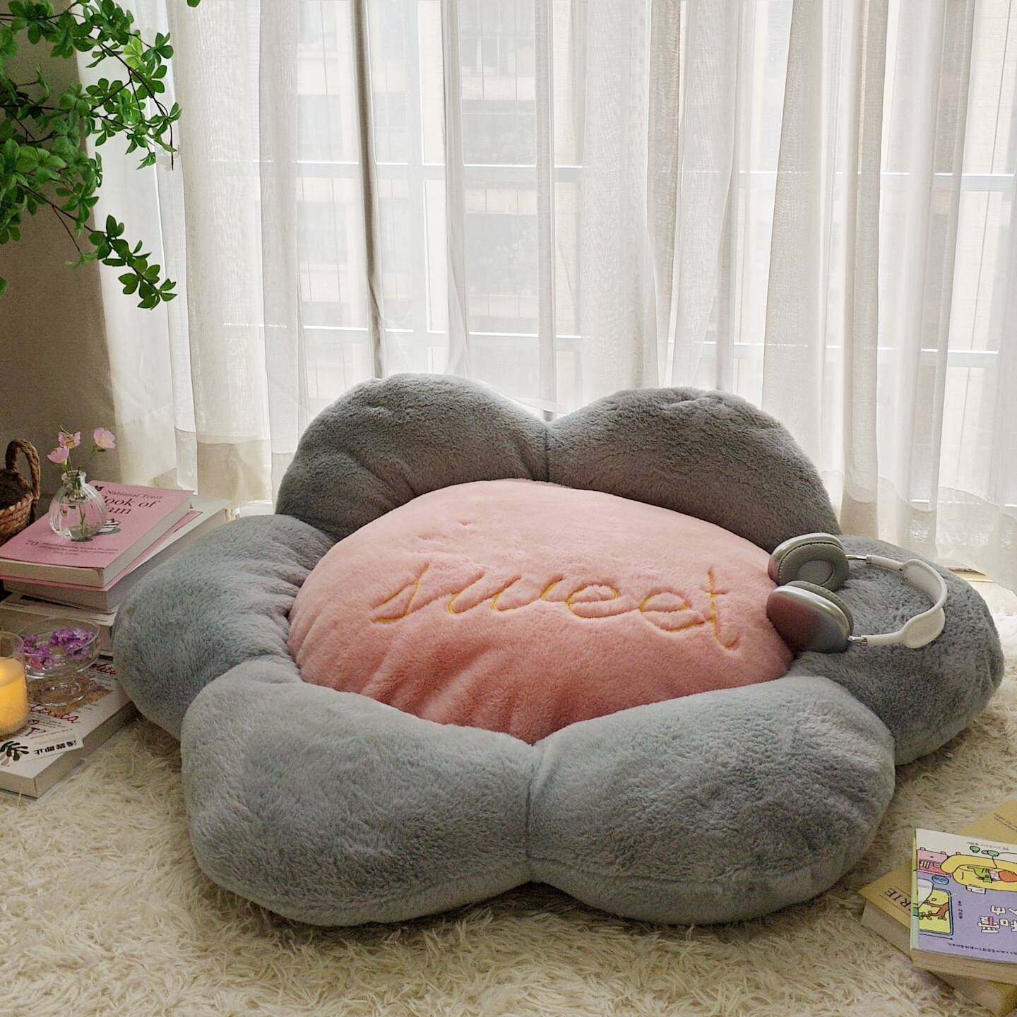 ins花瓣榻榻米垫子床边地毯格脚垫子阳台地板上懒人蒲团坐垫加厚,居家布艺,床边毯,淘宝优惠券,粉丝福利购,淘宝优惠卷