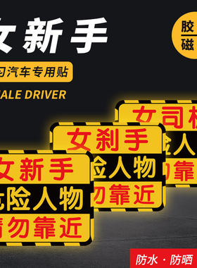 创意新手女司机车贴用实习标志