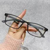 超轻镜架韩商务运动方框文艺眼镜框近视防雾防蓝光变色镜片12634