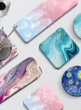 印笔硅藻泥吸水垫洗手台小卫生间电动牙刷洗漱垫肥皂垫硅藻土杯垫