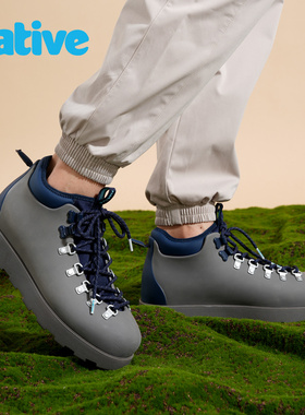 native马丁靴冬季保暖高帮鞋复古男鞋户外休闲靴子成人厚底增高鞋