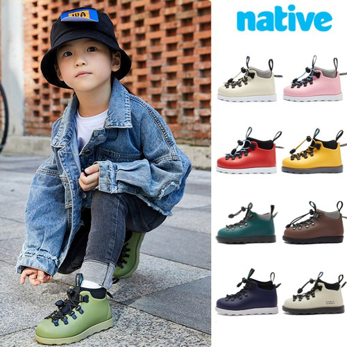 native儿童雪地靴秋冬防水马丁靴