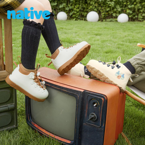 native儿童靴子秋冬季防滑雪地靴