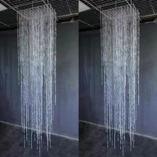 婚庆飞蝶珠亚克力成品水晶珠帘方形若汐吊顶酒店婚礼堂装饰道具