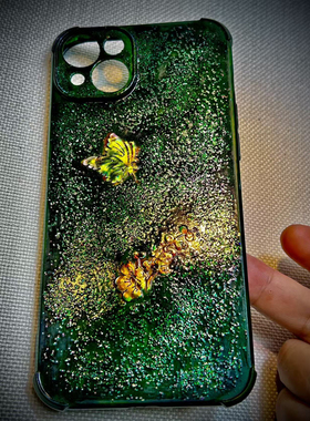 鸵鸟的沙 中式质感和老钱风非遗大漆iPhone 手工手机壳一物一拍