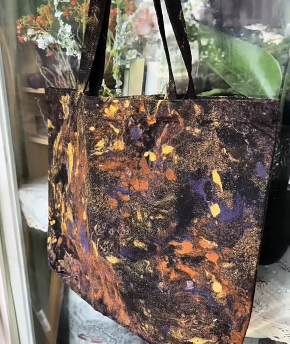 鸵鸟的沙原创 大容量非遗飘漆金色多彩帆布文艺女休闲包 双面图案,箱包皮具/热销女包/男包,托特包,淘宝优惠券,粉丝福利购,淘宝优惠卷