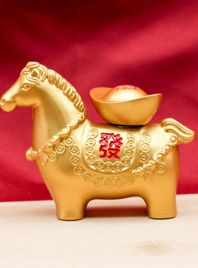马摆件马上发财沙金工艺礼品