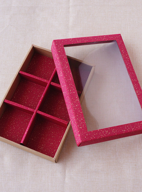 6粒100克红色中秋月饼包装盒蛋黄酥盒瓦楞纸盒子礼物盒礼品盒现货