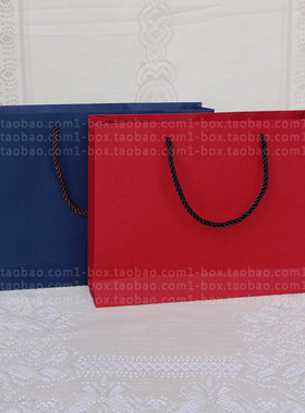 高档中秋月饼包装袋手提袋礼品袋茶叶袋子食品纸袋红色蓝色现货