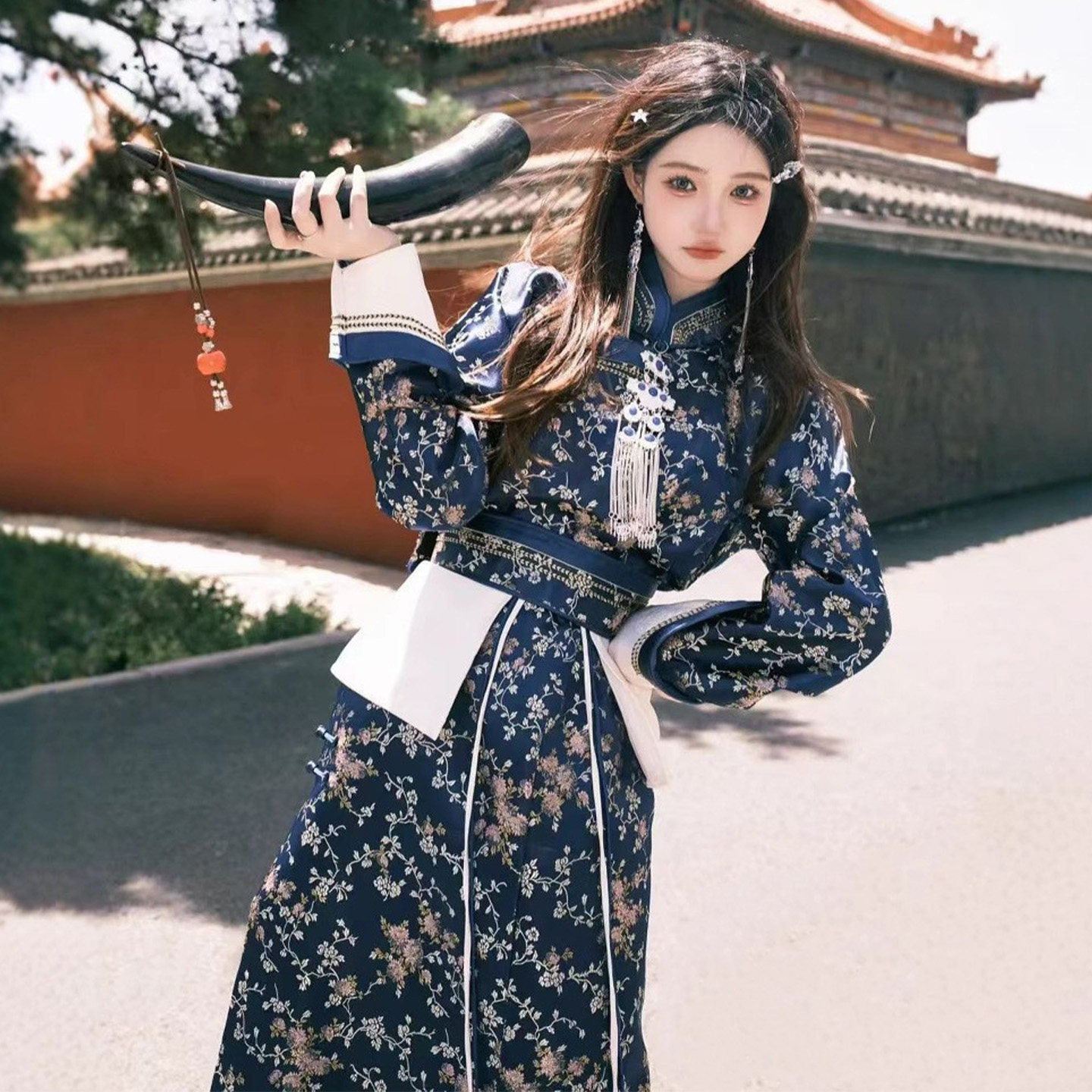 蒙古袍女款2026新年战袍闺蜜民族服装/舞台装