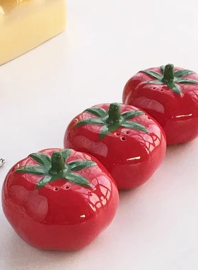 居里舍里  创意西红柿造型红红火火陶瓷装饰摆件可爱居家装饰摆件