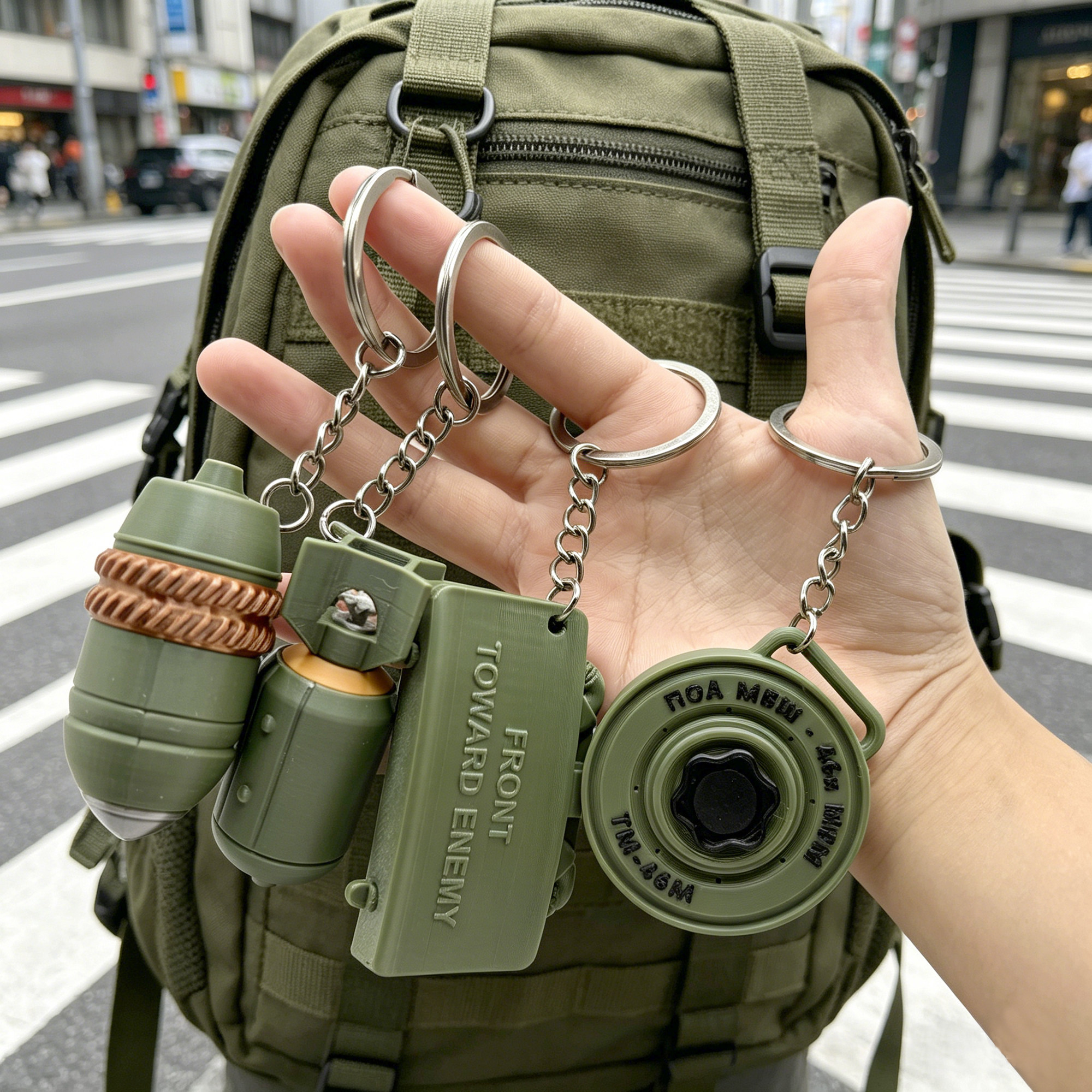 军事风重工机甲坦克钥匙扣