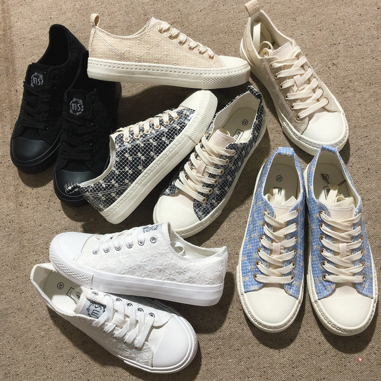 外贸平底系带大码女帆布鞋