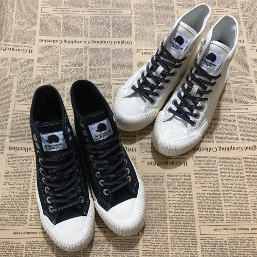 外贸冈山男女高帮帆布鞋
