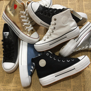 高帮厚底女鞋 鞋 41码 INS早秋韩版 外贸潮流百搭松糕鞋 出口老美板鞋