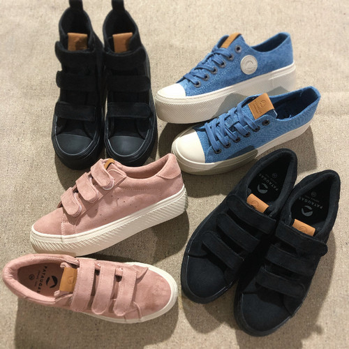 魔术贴厚底增高3CM百搭板鞋