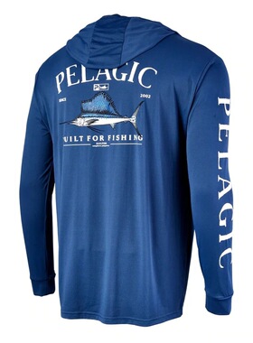 男款春夏季新款防晒透气长袖T恤钓鱼服连帽速干垂钓服