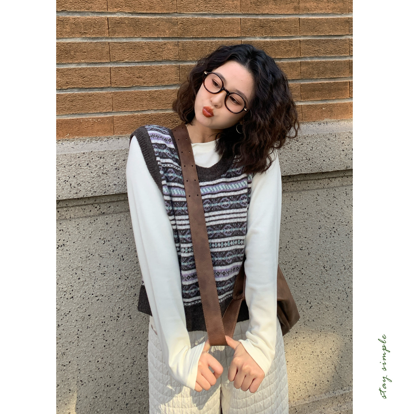 【花吉1220】C130“in december”内搭王者三色磨毛加绒圆领T恤