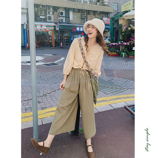 春学院风衬衣 2025新款 花吉B690奶油黄门襟系带甜美小个子短款 衬衫