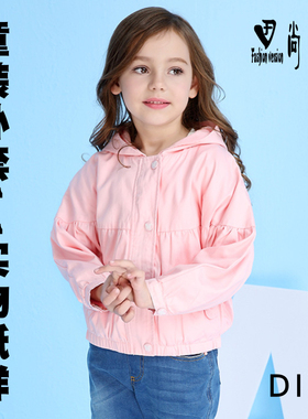 打板裁剪图女童装连帽长袖梭织外套服装版纸图纸1:1实物纸样CWT10