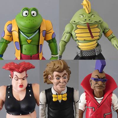 正版散货NECA 忍者神龟红杰西博士蜥蜴人配件不全7寸可动人偶