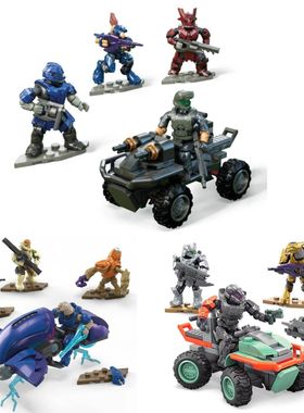 Mega Bloks 美家宝光环 鸢雁号 猫鼬号幽灵镇魂曲4人组积木人偶