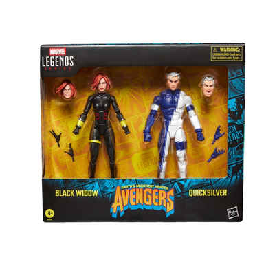 Marvel Legends 复仇者联盟黑寡妇快银2人组6寸可动人偶模型