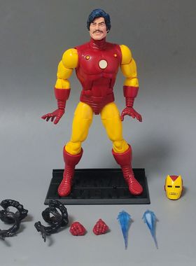 散货Marvel Legends复古系列20周年版钢铁侠配件不全6寸可动人偶