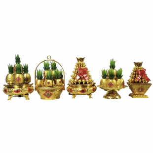 年货节金宝摆件聚宝盆开业礼物斗升装饰摆设贡品乔迁吉祥送礼用品