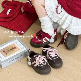 免系鞋带/秋冬季小女孩甜美卡通运动休闲鞋女童板鞋l加绒二棉鞋潮